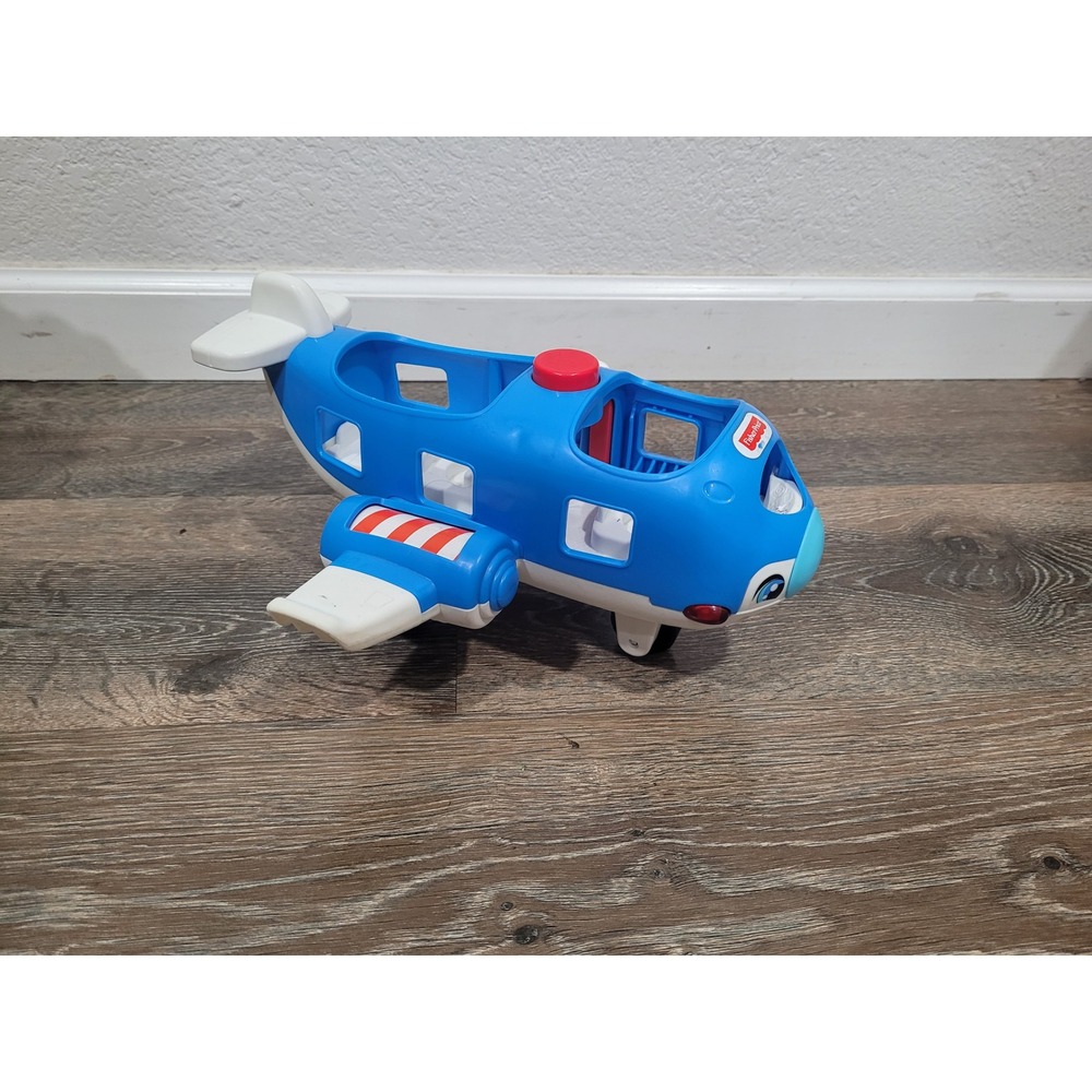 Fisher Price Little People Travel Together Airplane Blue Jet Sound Lights Toy